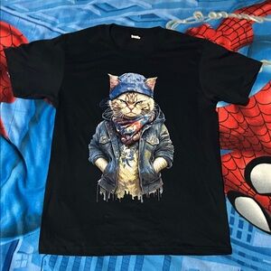 Urban Cat Graphic Tee Shirt